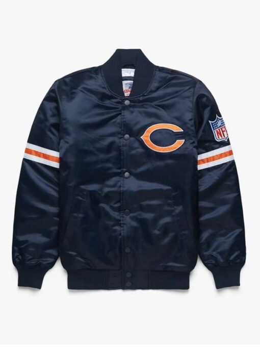 Bears Starter Satin Full-Snap Varsity Jacket