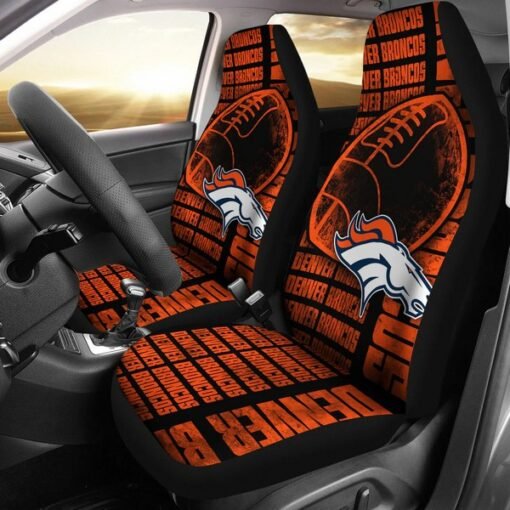 Broncos Universal 3D Car Front Seat Cover - SET OF 2