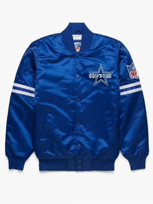 Cowboys Starter Satin Full-Snap Varsity Jacket