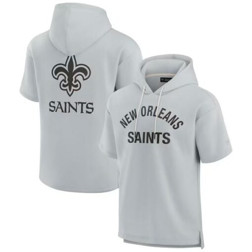 Saints Unisex Elements Super Soft Fleece Short Sleeve Pullover Hoodie