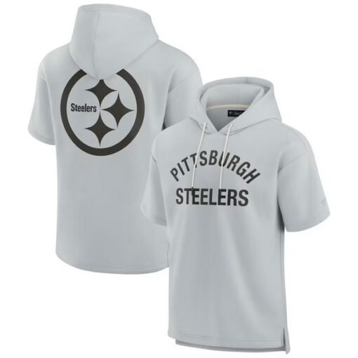 Steelers Unisex Elements Super Soft Fleece Short Sleeve Pullover Hoodie