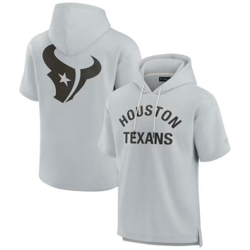 Texans Unisex Elements Super Soft Fleece Short Sleeve Pullover Hoodie