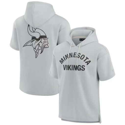 Vikings Unisex Elements Super Soft Fleece Short Sleeve Pullover Hoodie