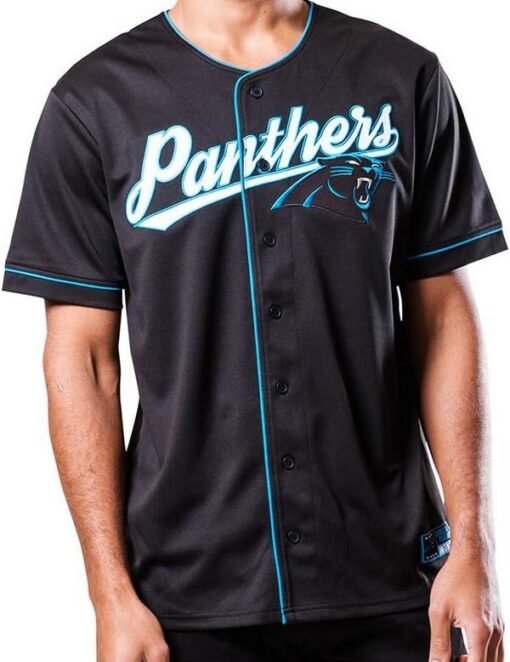 Panthers Mesh Full-Button Baseball Top