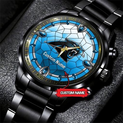 Panthers 'Easy Reader' Personalized Watch