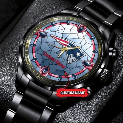 Patriots 'Easy Reader' Personalized Watch