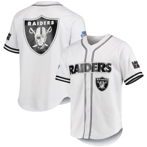 Raiders Mesh Full-Button Baseball Top