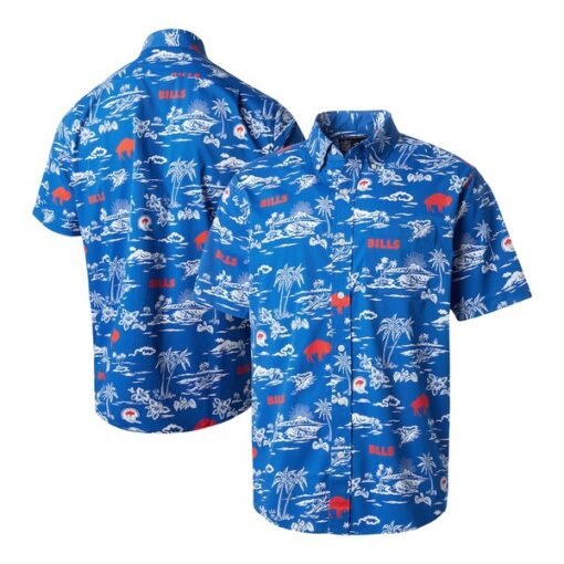 Bills Reyn Spooner Throwback Kekai Print Button-Up Shirt