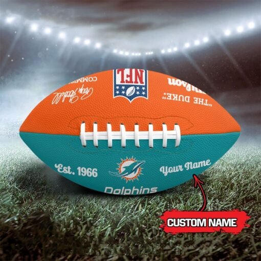 Dolphins Personalized Wilson Duke Football