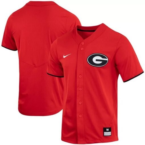 Georgia Bulldogs Full-Button Baseball Top