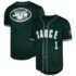 Jets Sauce Gardner Mesh Button-Up Baseball Top - S