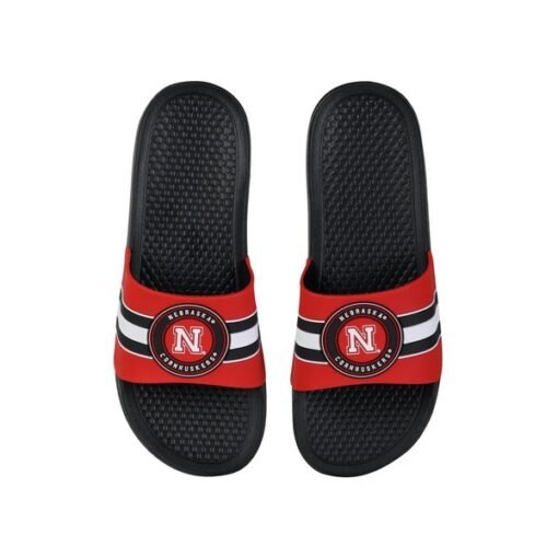 Nebraska Cornhuskers Stripe Raised Slides