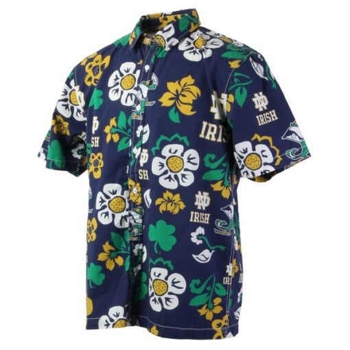 Notre Dame Fighting Irish Wes and Willy Floral Shirt