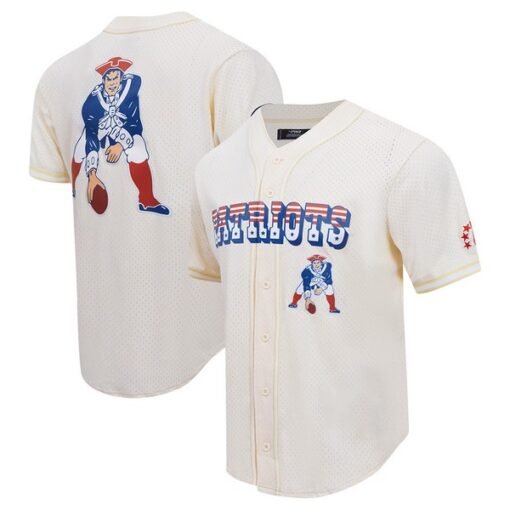 Patriots Retro Classic Mesh Button-Up Baseball Top