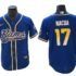 Rams Puka Nacua Mesh Button-Up Baseball Top - S