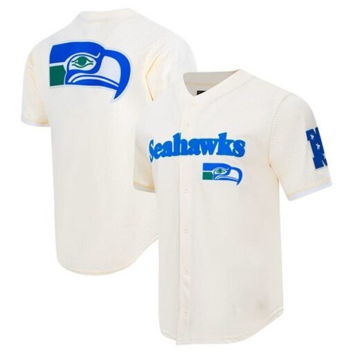 Seahawks Retro Classic Mesh Button-Up Baseball Top