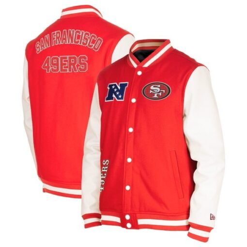 49ers New Era Third Down Varsity Full-Snap Jacket