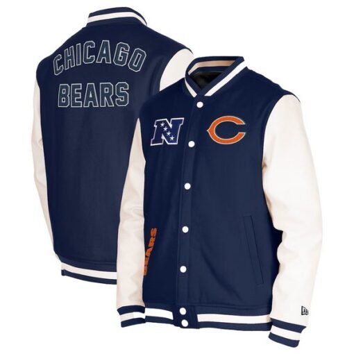 Bears New Era Third Down Varsity Full-Snap Jacket