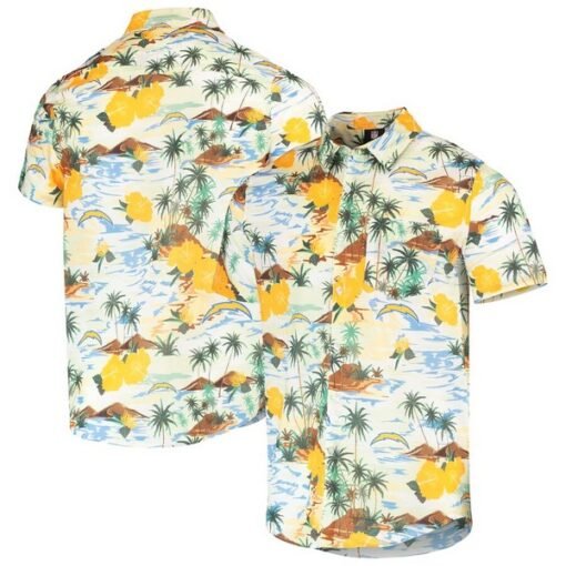 Chargers Floral Paradise Button-Up Shirt