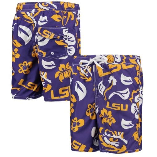 LSU Tigers Wes and Willy Floral Board Shorts