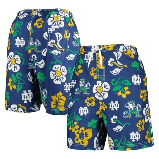 Notre Dame Fighting Irish Wes and Willy Floral Board Shorts