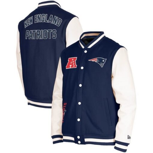 Patriots New Era Third Down Varsity Full-Snap Jacket