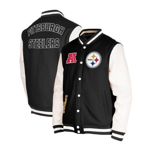 Steelers New Era Third Down Varsity Full-Snap Jacket