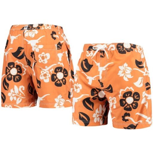 Texas Longhorns Wes and Willy Floral Board Shorts