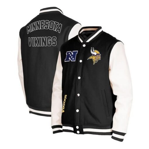 Vikings New Era Third Down Varsity Full-Snap Jacket