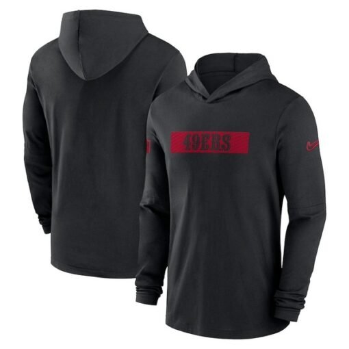 49ers 2024 Sideline Hoodie Performance Long Sleeve T-Shirt - Image 2
