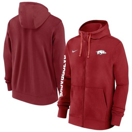 Arkansas Razorbacks 2024 Sideline Full-Zip Hoodie