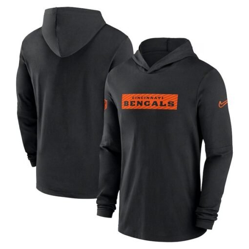 Bengals 2024 Sideline Hoodie Performance Long Sleeve T-Shirt