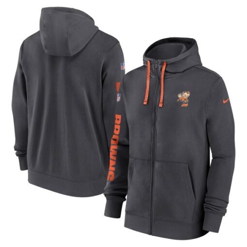 Browns 2024 Sideline Club Full-Zip Hoodie