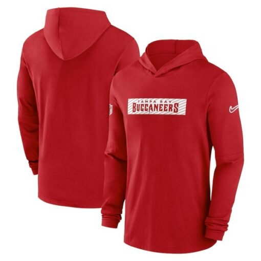 Buccaneers 2024 Sideline Hoodie Performance Long Sleeve T-Shirt
