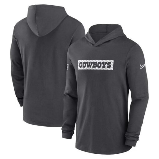 Cowboys 2024 Sideline Hoodie Performance Long Sleeve T-Shirt - Image 2