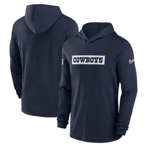 Cowboys 2024 Sideline Hoodie Performance Long Sleeve T-Shirt