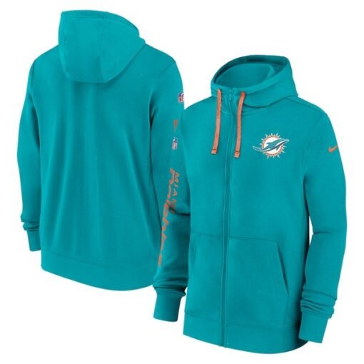 Dolphins 2024 Sideline Club Full-Zip Hoodie