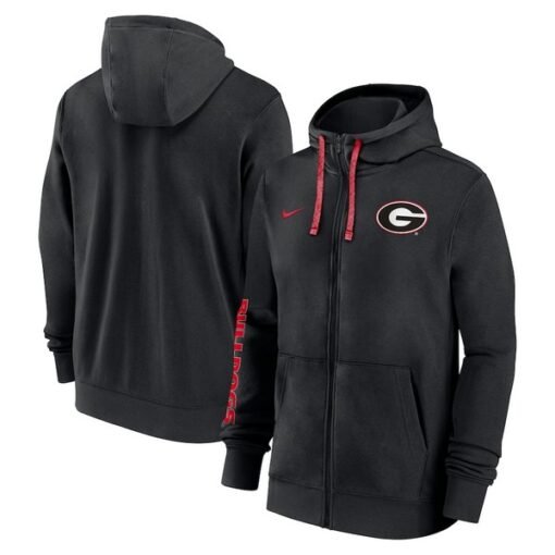 Georgia Bulldogs 2024 Sideline Club Full-Zip Hoodie