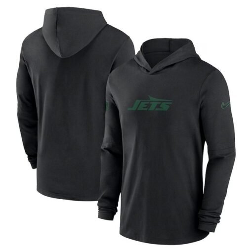 Jets 2024 Sideline Hoodie Performance Long Sleeve T-Shirt