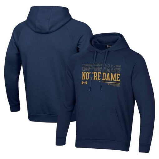 Notre Dame Fighting Irish 2024 Sideline Wordmark Rival Pullover Hoodie