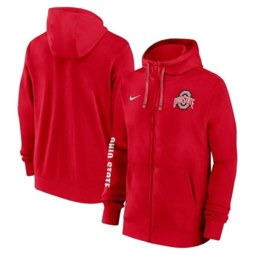 Ohio State Buckeyes 2024 Sideline Club Full-Zip Hoodie
