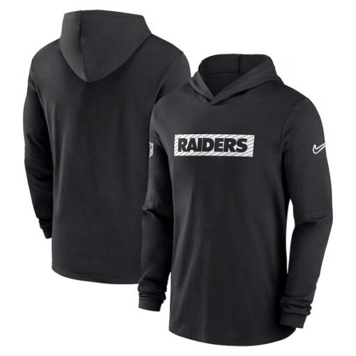 Raiders 2024 Sideline Hoodie Performance Long Sleeve T-Shirt