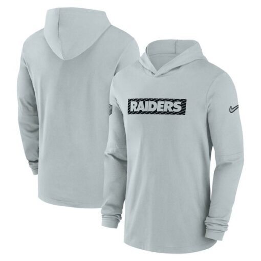 Raiders 2024 Sideline Hoodie Performance Long Sleeve T-Shirt - Image 2