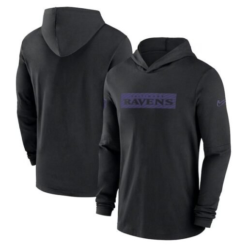 Ravens 2024 Sideline Hoodie Performance Long Sleeve T-Shirt