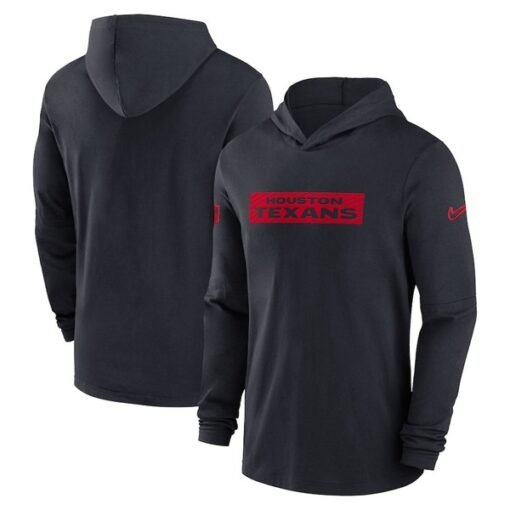 Texans 2024 Sideline Hoodie Performance Long Sleeve T-Shirt