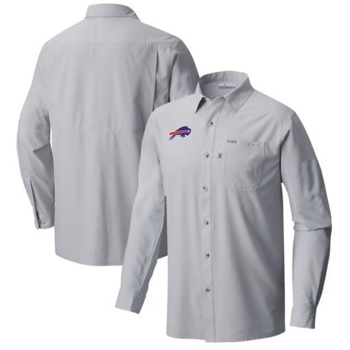 Bills Columbia Slack Tide Omni-Wick Long Sleeve Button-Up Shirt - Image 2