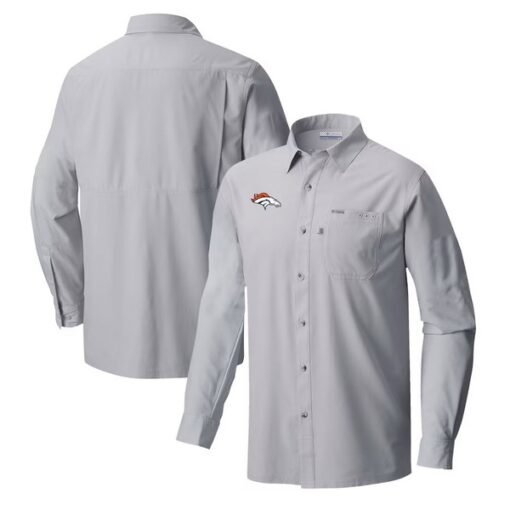 Broncos Columbia Slack Tide Omni-Wick Long Sleeve Button-Up Shirt - Image 2