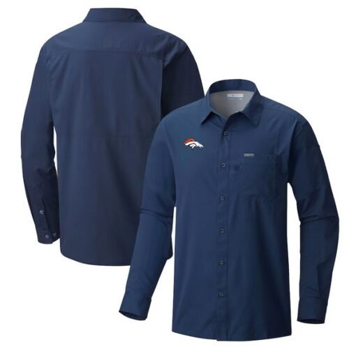 Broncos Columbia Slack Tide Omni-Wick Long Sleeve Button-Up Shirt - Image 3