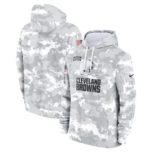 Browns 2024 Salute to Service Club Fleece Pullover Hoodie