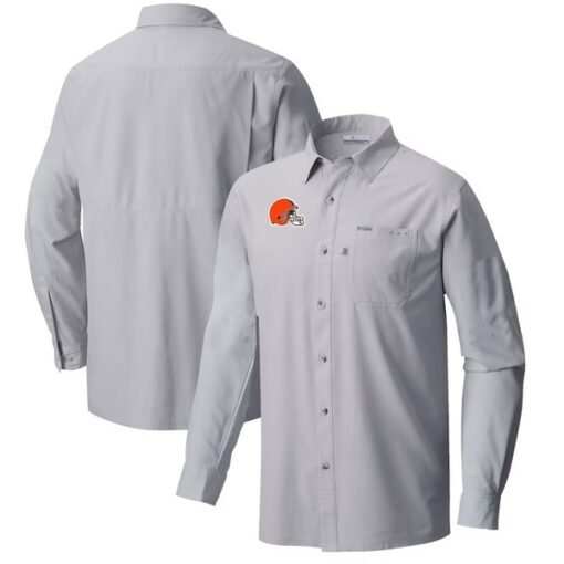 Browns Columbia Slack Tide Omni-Wick Long Sleeve Button-Up Shirt - Image 2
